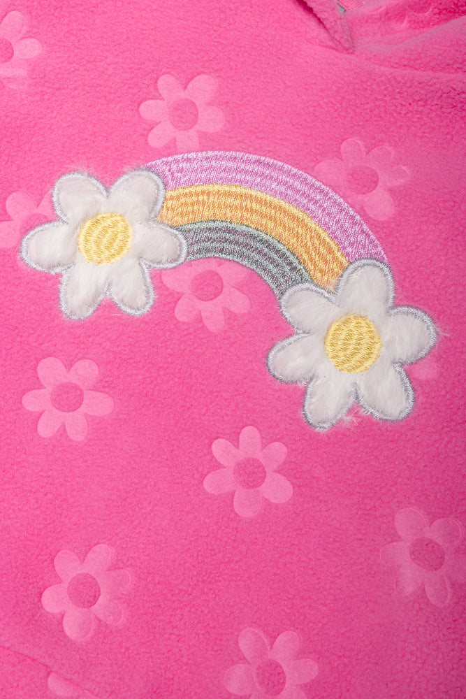 Polar Fleece Hoodie Pink (1)