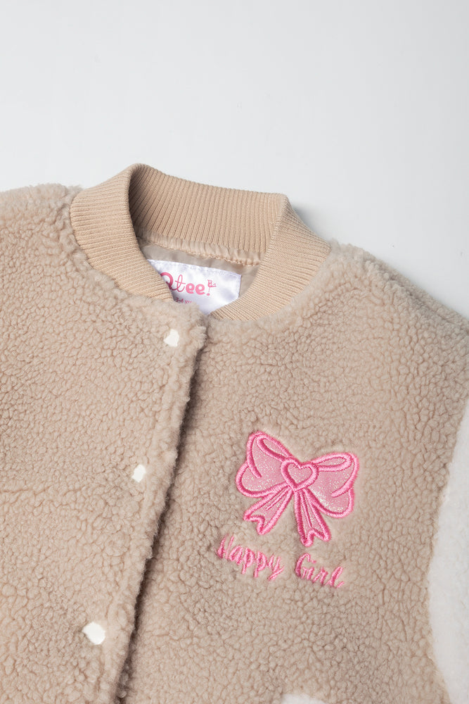 Sherpa Baseball Jacket Brown (1)
