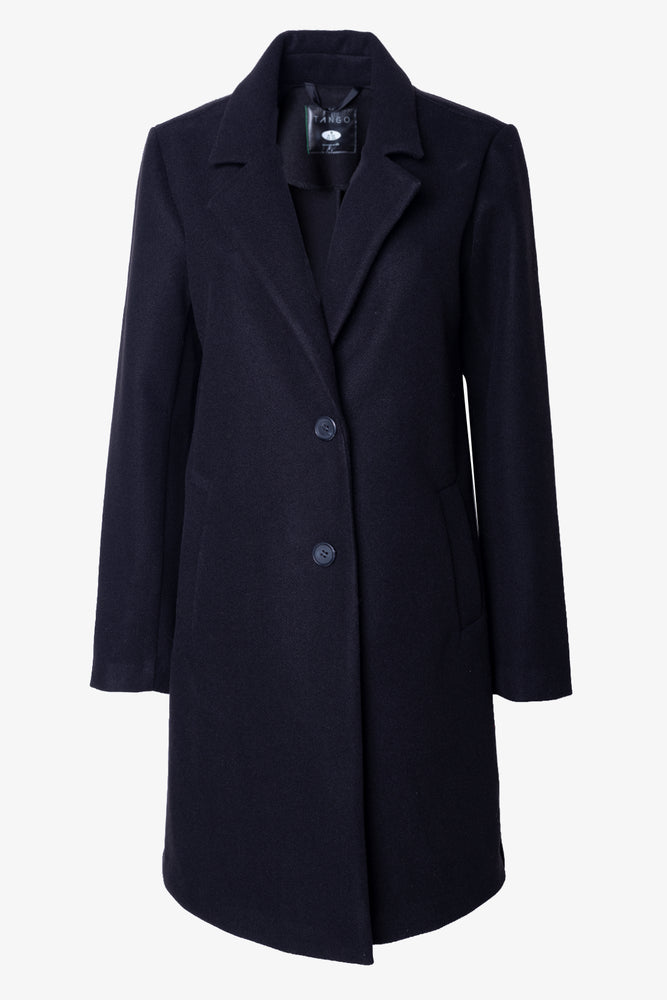 Single Breasted Melton Coat Black | Coats & Jackets | Ackermans