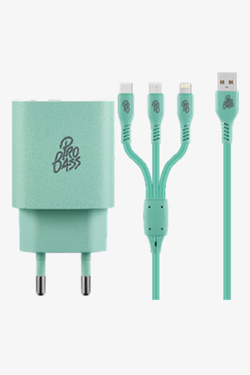Teal Pro Bass 20W Fast Charger 3 in 1