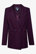 Single Breasted Blazer Burgundy