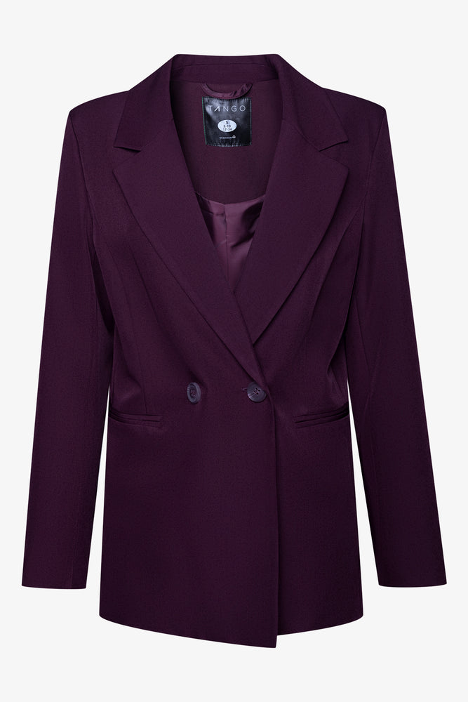 Single Breasted Blazer Burgundy