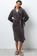 Hooded Gown Charcoal
