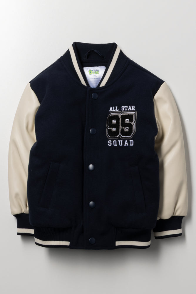 Melton Bomber Jacket Navy