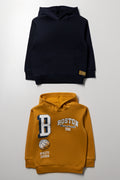 2 Pack Hoodies Navy And Yellow