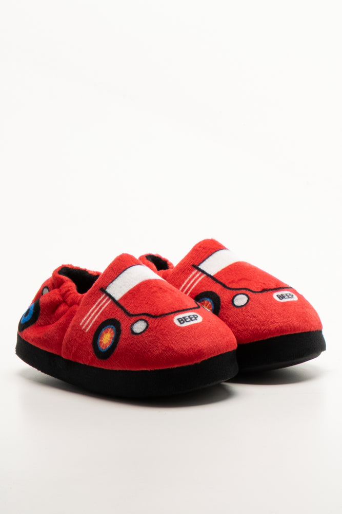 Car Slippers Red