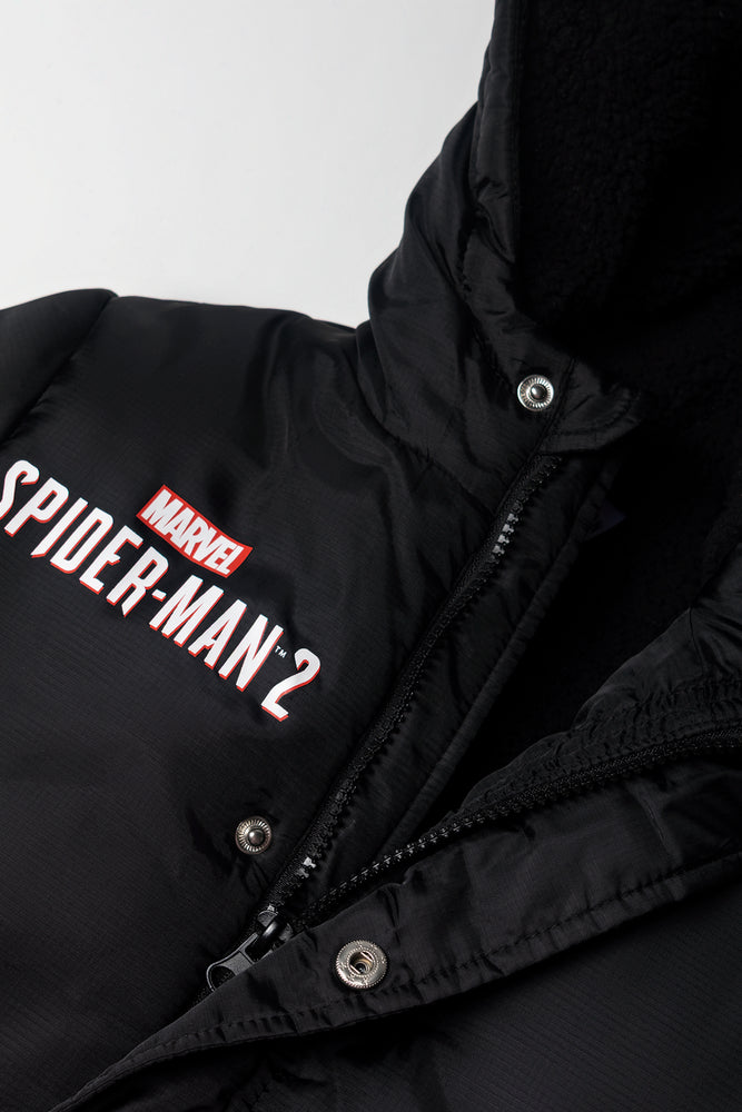 Spider-Man Hooded Parka Jacket Black (1)
