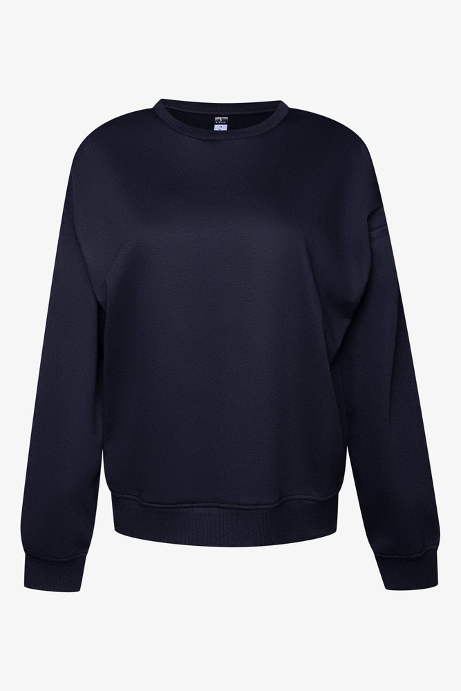Crew Neck Tracktop Black