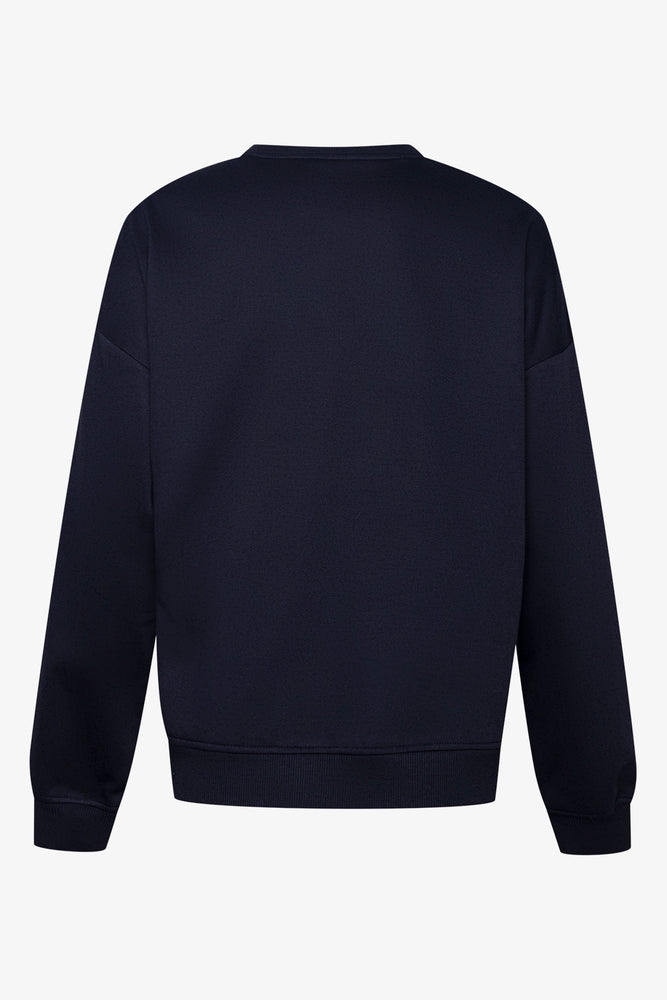 Crew Neck Tracktop Black