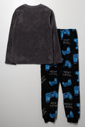 Gamer Long Sleeve Pyjama Set Charcoal (2)