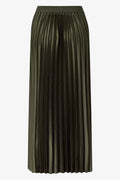 Satin Pleated Skirt Green (1)