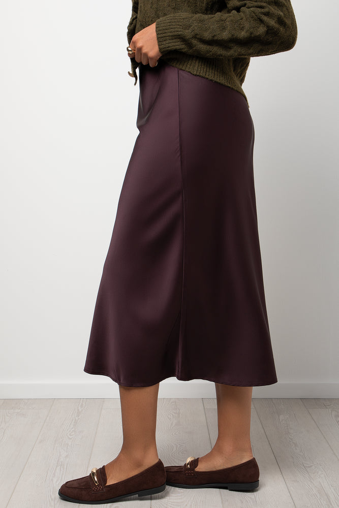 Satin Skirt Brown (1)