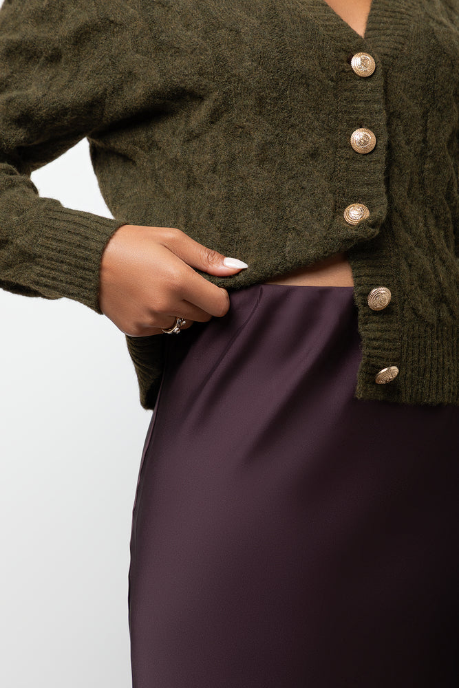 Satin Skirt Brown (3)