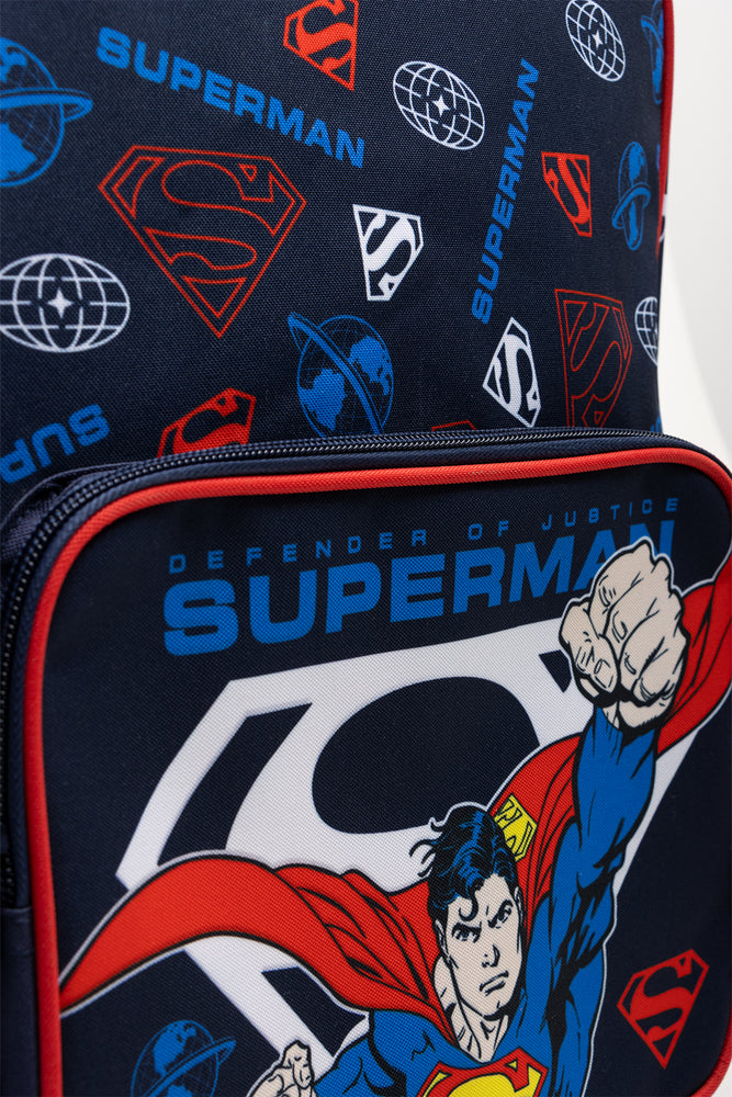 Superman Front Pocket Backpack Navy (3)
