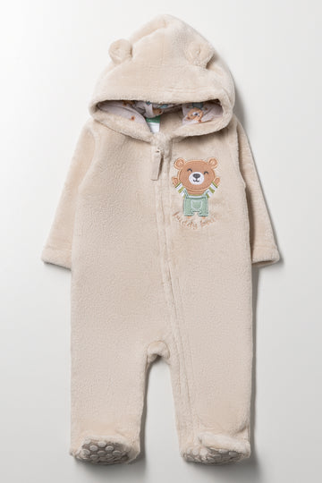 Fleece Babygrow Natural