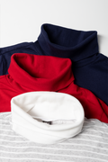 3 Pack Polonecks Navy, Stripe & Red (1)