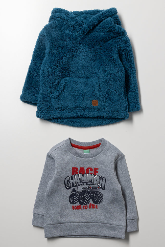 2 Pack Tracktops Blue And Grey