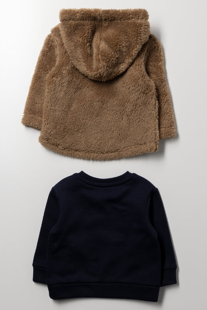 2 Pack Mountain Explorer Tracktops Navy And Tan (2)
