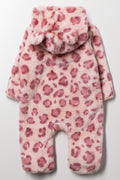Leopard Print Babygrown Pink (3)