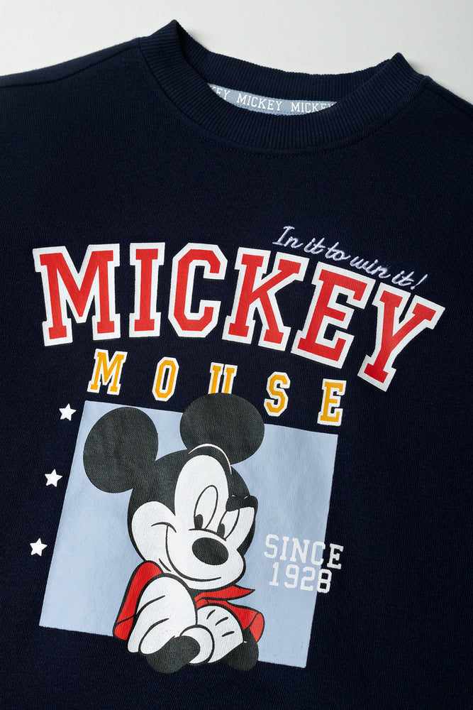 Mickey Mouse printed Tracktop Navy