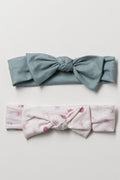 2 Pack Headbands Sage And White