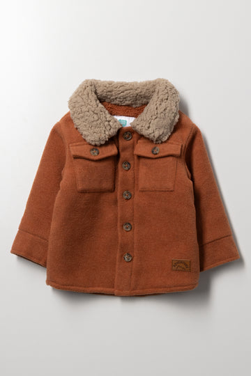 Sherpa Collar Jacket Brown