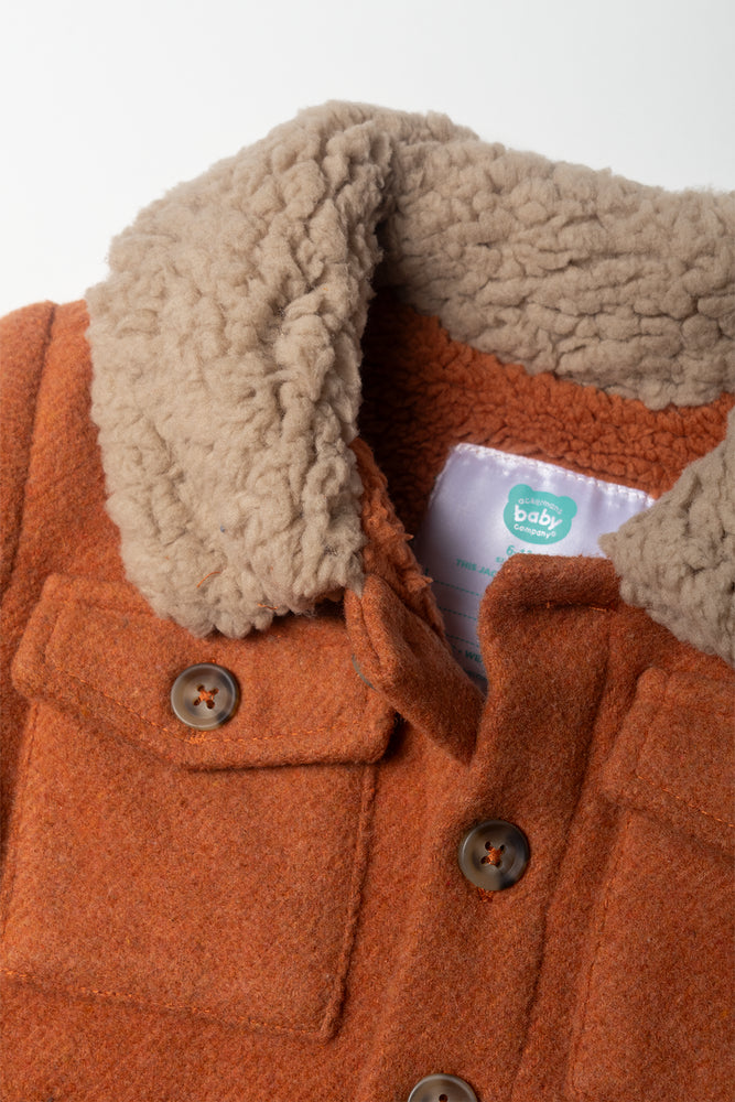 Sherpa Collar Jacket Brown
