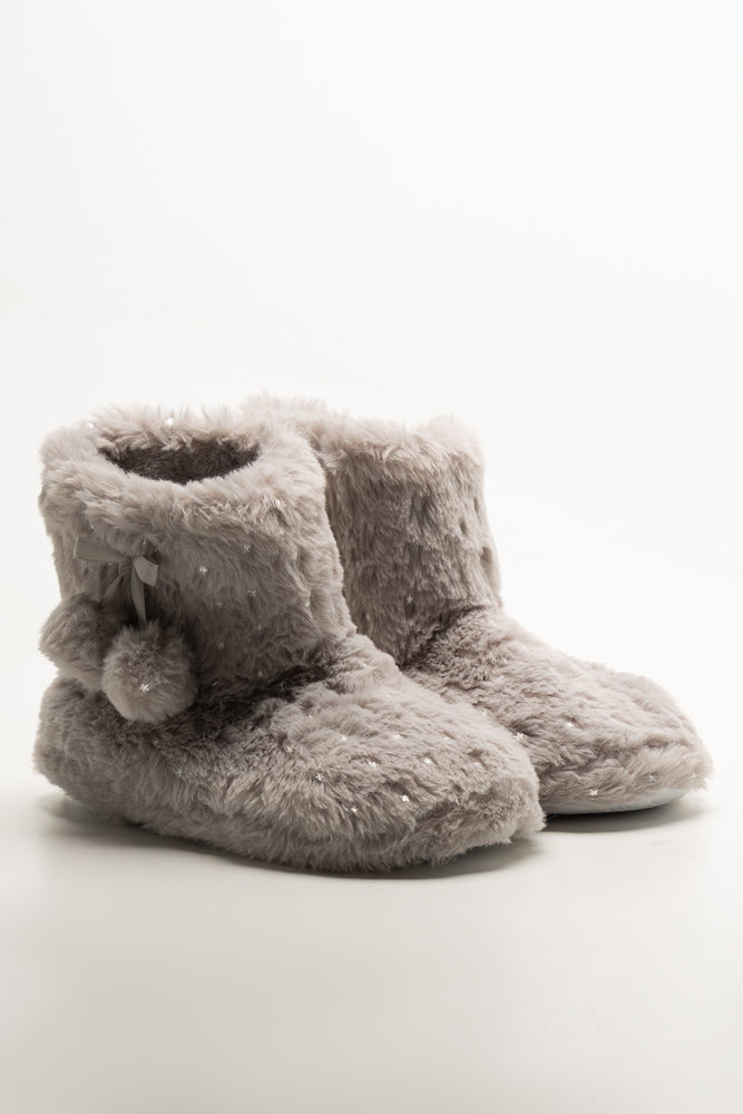Boot Slippers Grey