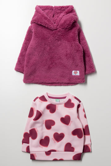 2 Pack Tracktops Purple And Pink