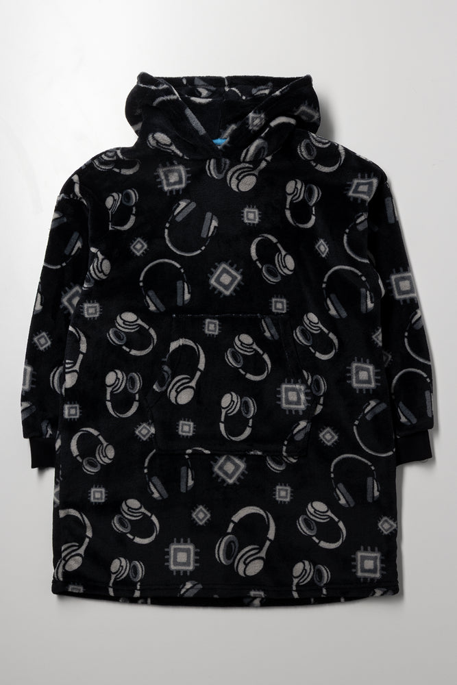 Fleece Snoody Black | Sleepwear | Ackermans