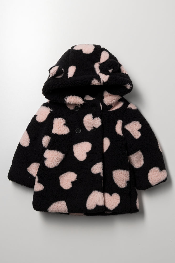 Heart Hooded Jacket Black | Jackets & Knitwear | Ackermans