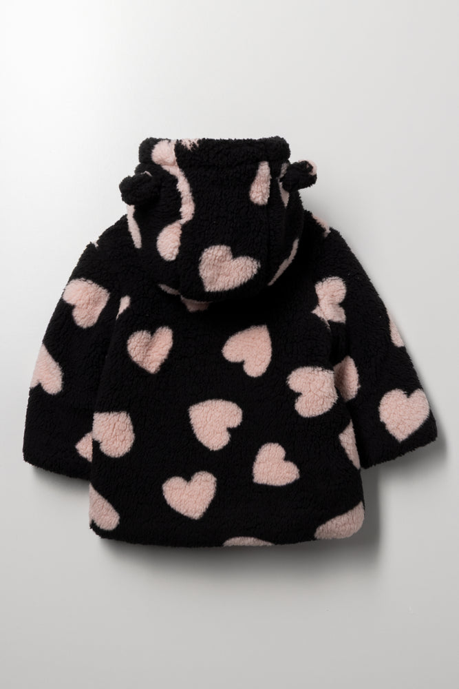 Heart Hooded Jacket Black | Jackets & Knitwear | Ackermans