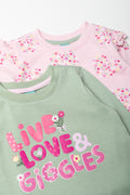 Floral Heart Printed T-Shirt Set (1)