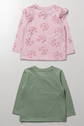 Floral Heart Printed T-Shirt Set (2)