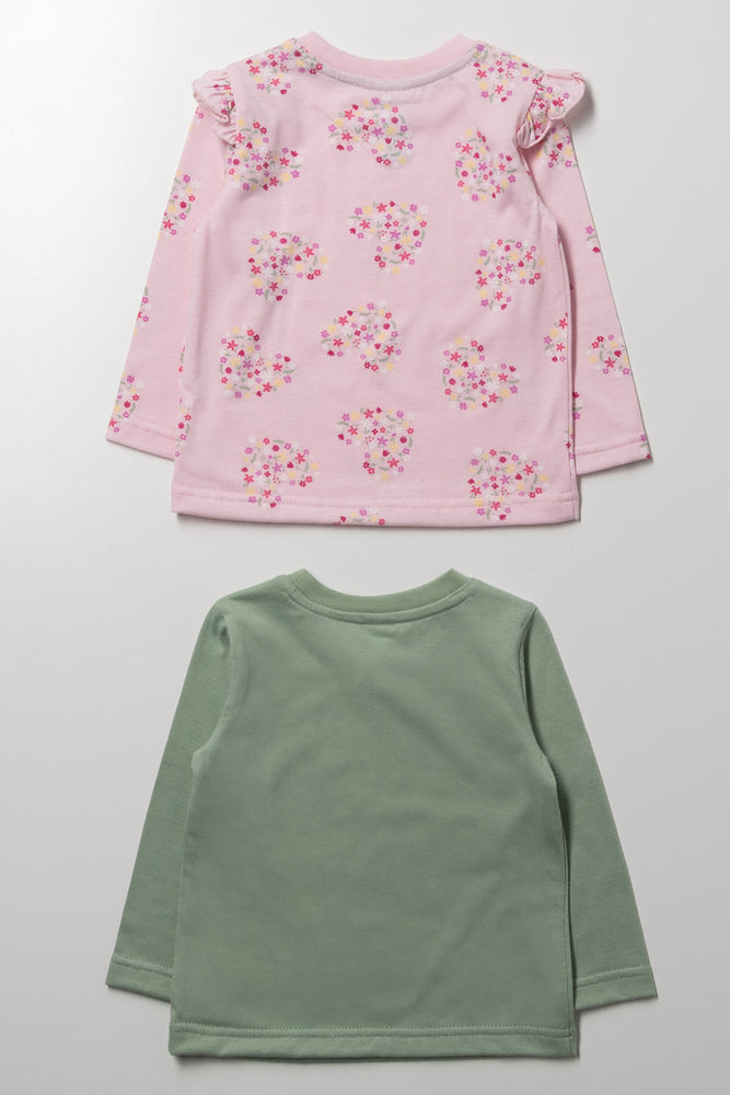 Floral Heart Printed T-Shirt Set (2)