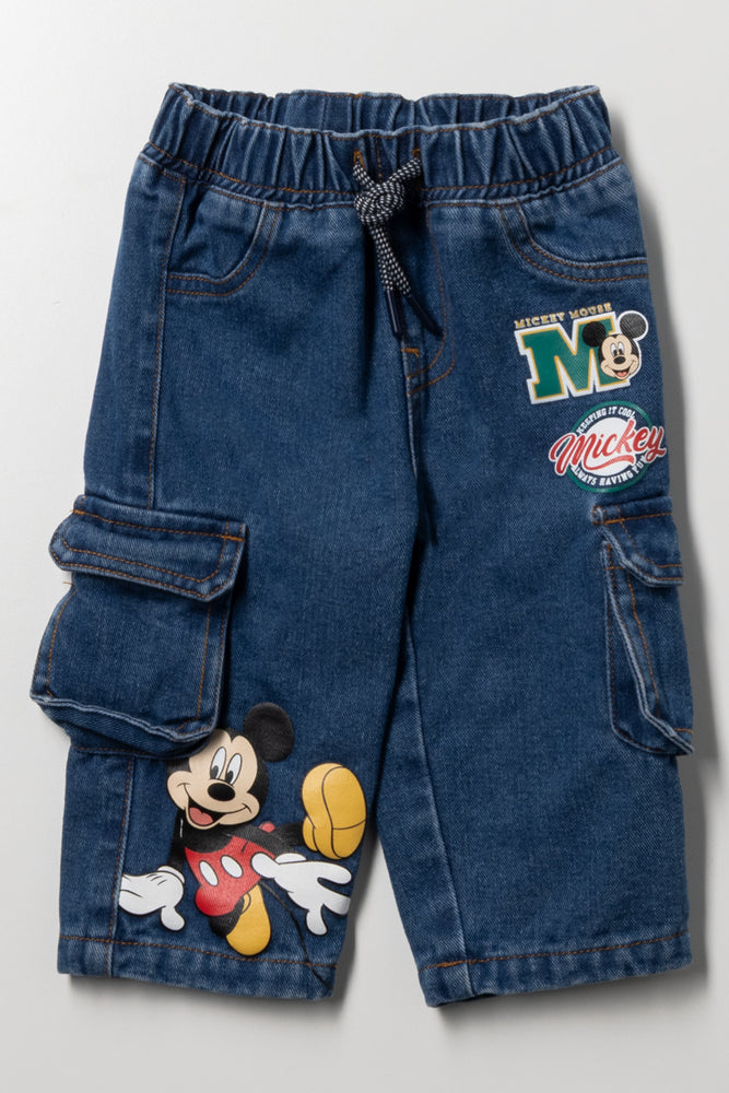 Mickey Mouse Denim Jeans Blue