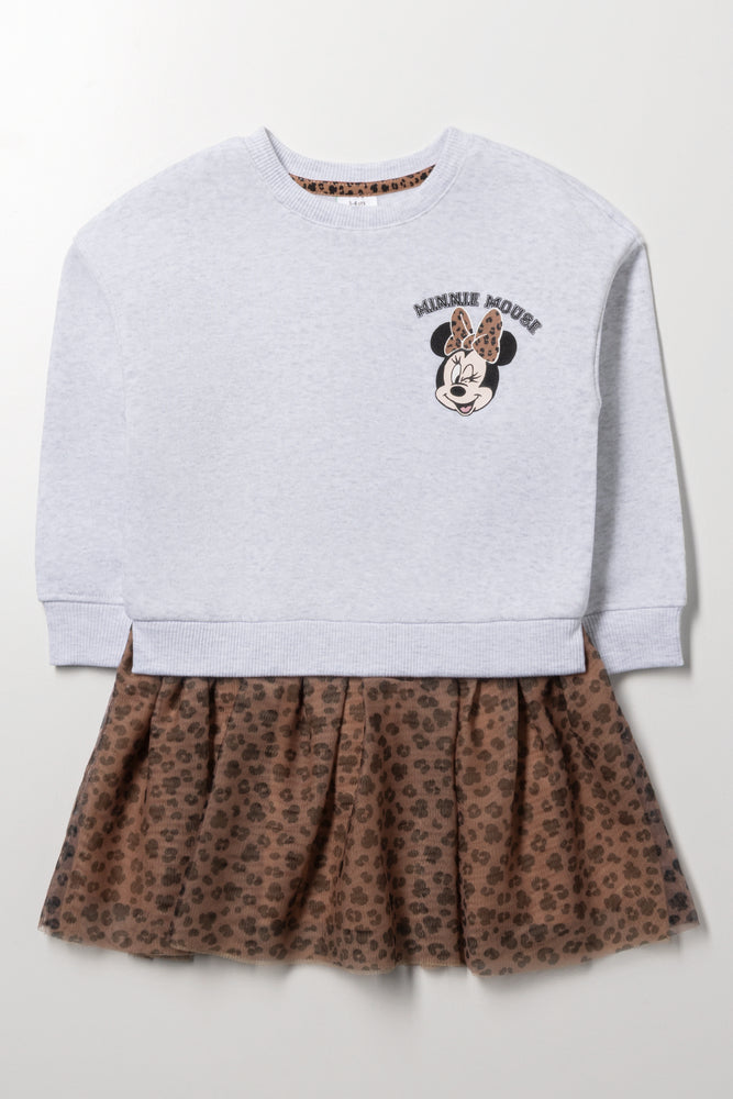 Minnie Mouse Leopard Tulle Dress Natural | | Ackermans