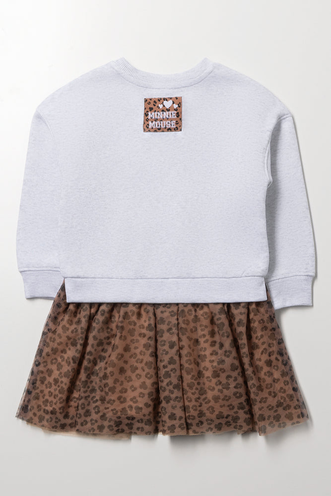 Minnie Mouse Leopard Tulle Dress Natural (3)