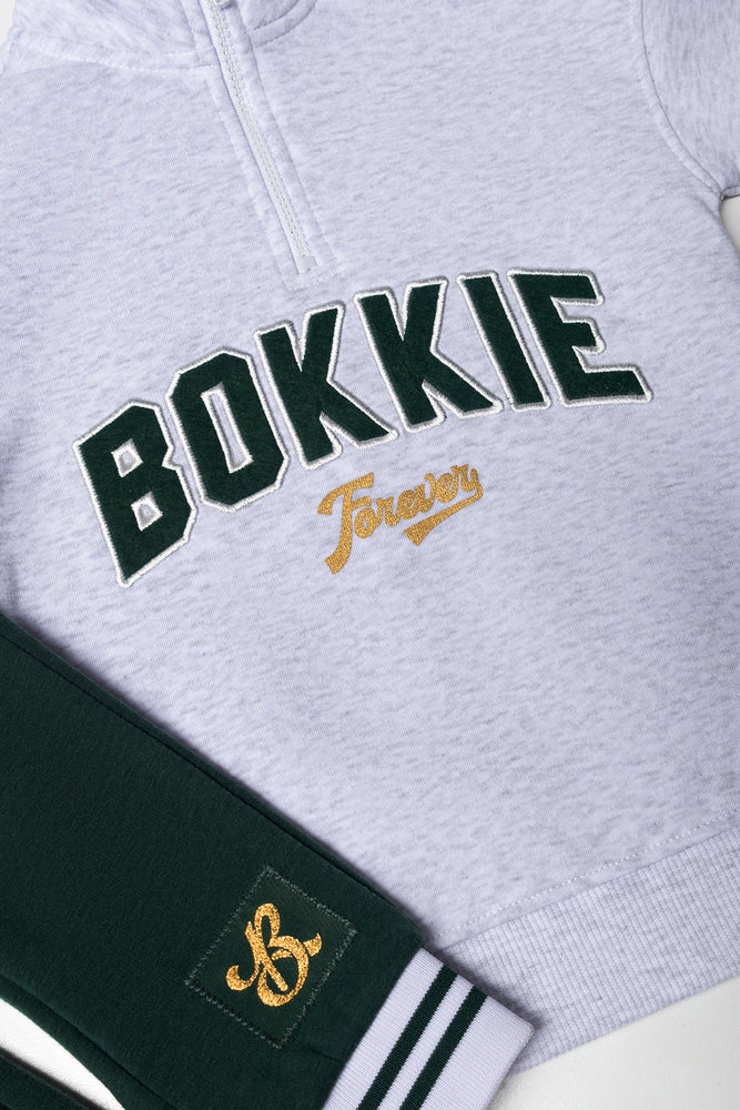 Bokkie Quarter Zip Set Grey And Green (1)
