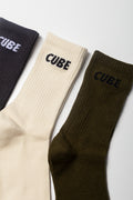 3 Pack Socks Natural And Green (1)
