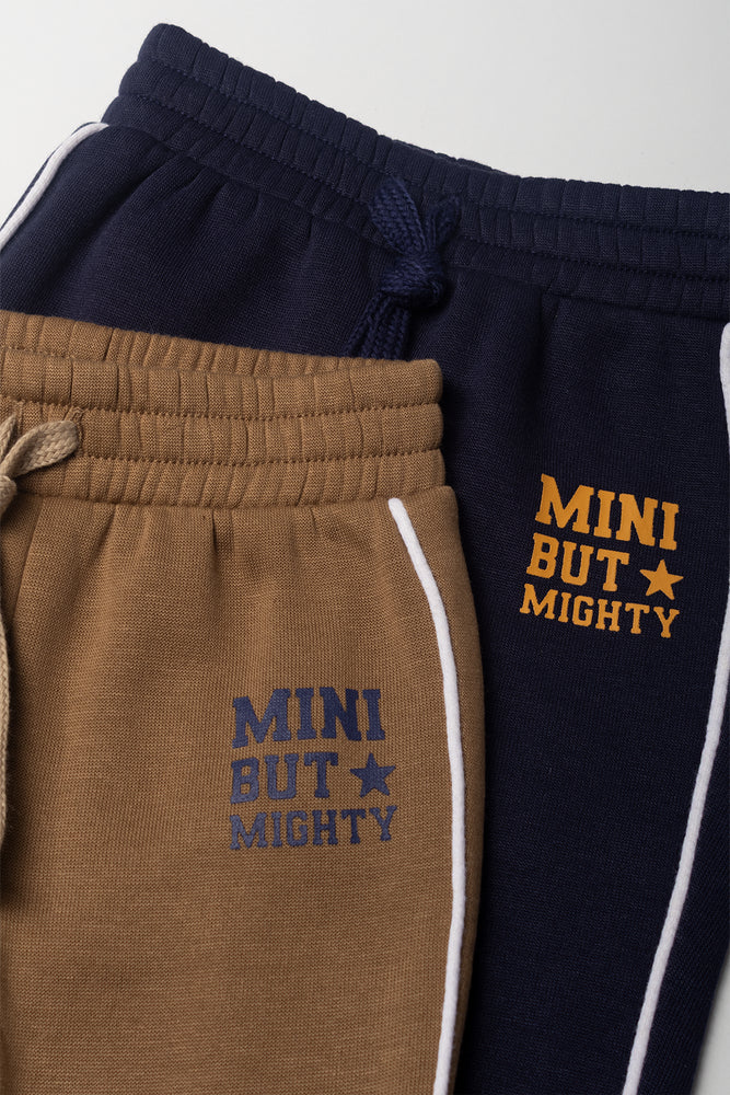 2 Pack Trackpants Navy And Natural (1)