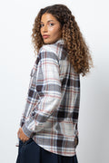 Long Sleeve Flannel Shirt Brown And Cream (2)