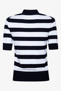 Turtleneck Knit Top Black & White (1)