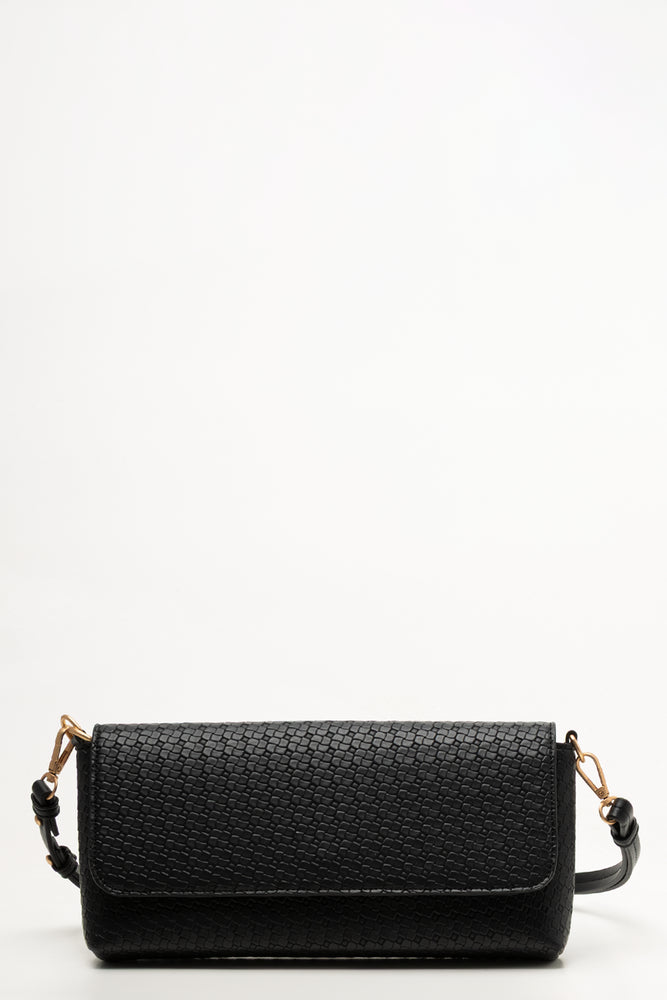 Weave Clutch Bag Black