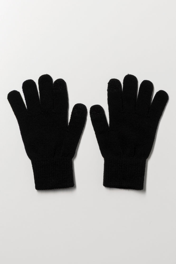 Knitted Gloves Black