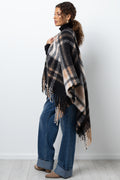 Check Knit Poncho Multicolour (1)