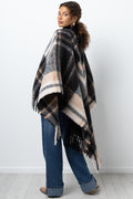 Check Knit Poncho Multicolour (2)