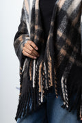 Check Knit Poncho Multicolour (3)