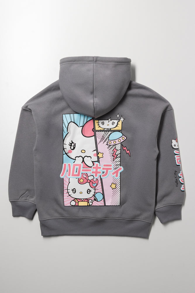 Hello Kitty Oversized Hoodie Grey | Tops & T-Shirts | Ackermans