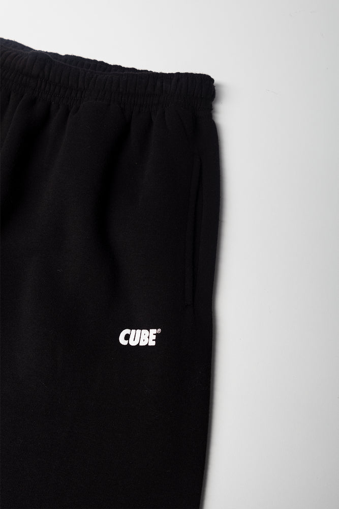 Cube Cuffed Jogger Trackpants Black (1)